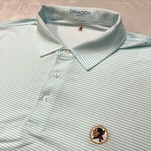 B DRADDY SPORT Seminole Golf‎ Club Course Mens Large Polo Shirt Striped Blue